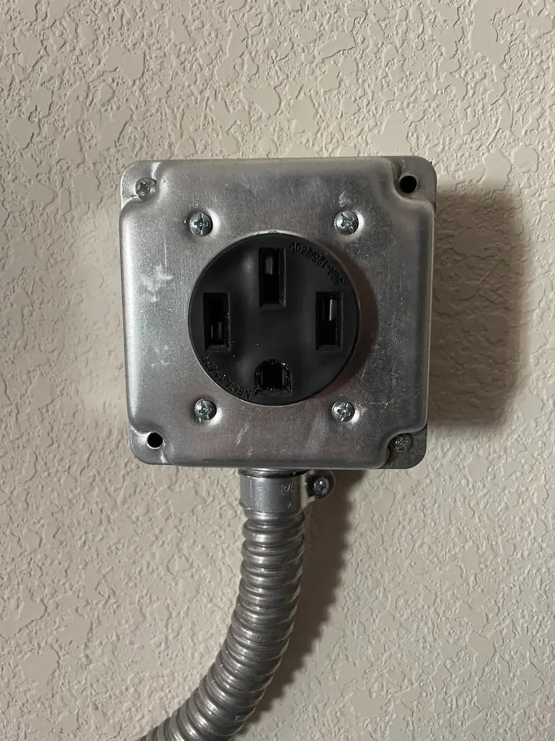 NEMA 14-50 outlet installed for Electrical Panel Upgrade in Orchard Homes